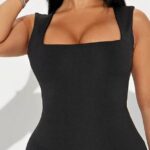 Fashion Nova Colette Double Lined Midi Dress - Black