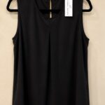 Shavonne Dorsey, Black Pleated Maxi top - Size 2X